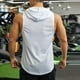 thumbnail image 4 of pstuiky Camisetas sin mangas para hombre, Blusa informal de verano con capucha y sin mangas de color liso para hombre Chaleco para hombre l, 4 of 4