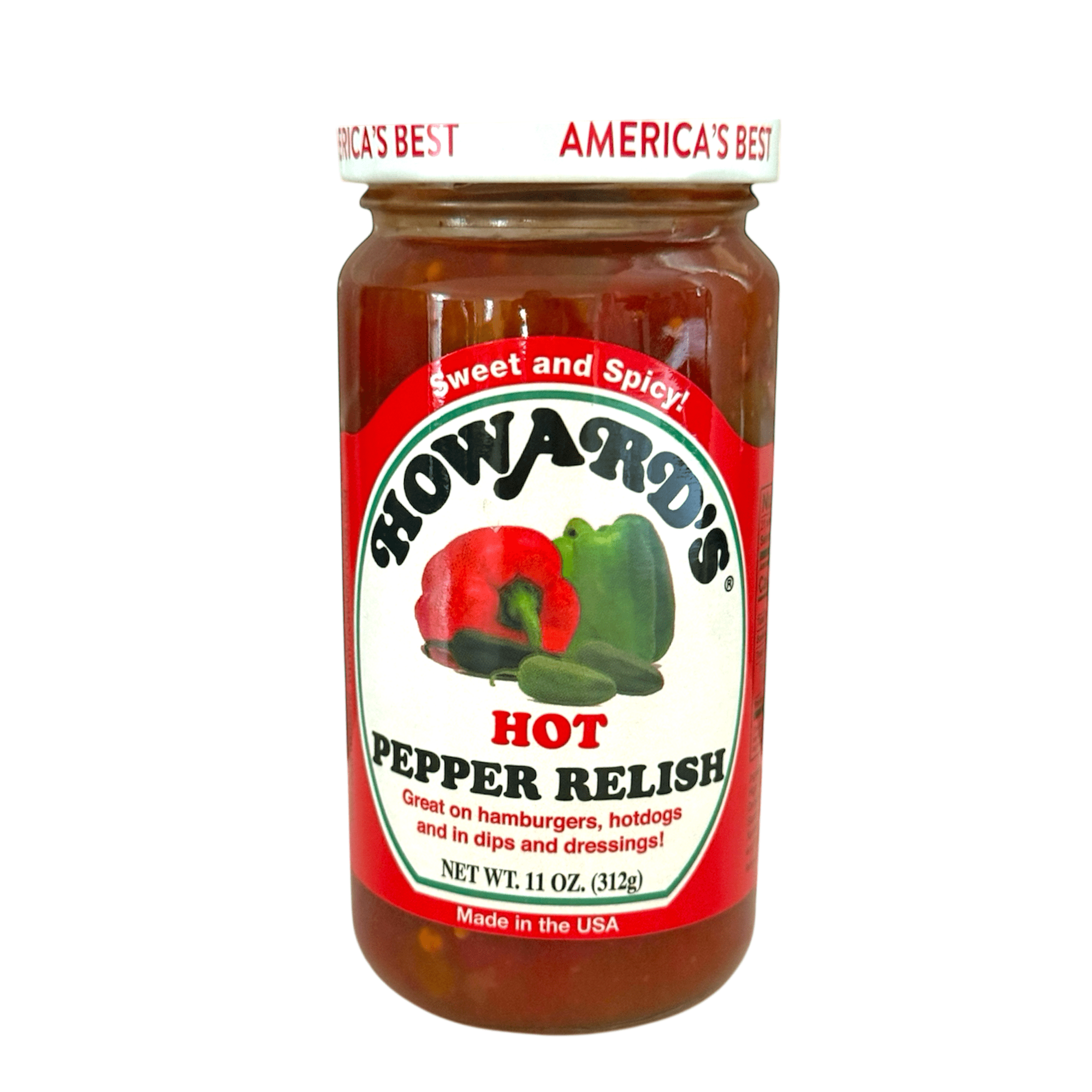 (3 pack) Howard Foods Hot Pepper Relish, 11 oz Jar – Spicy Sweet Relish for Sandwiches, Burgers, Hot Dogs, and More
