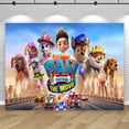 thumbnail image 3 of Decoraciones de fondo de la película Paw Patrol para fotografía de fiesta de primer cumpleaños de niños, fondo en rollo, pancarta para estudio fotográfico, 3 of 5