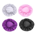 thumbnail image 4 of OATIPHO 4Pcs Assorted Color Silk Lace Woman Sleeping Hat Comfortable Night Beauty Cap, 4 of 8