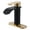 Gold and Black, variant on WOWOW Waterfall Bathroom Faucet Matte Black: Bathroom Sink Faucet for 1 Hole or 3 Holes, Single Handle Vanity Faucet with Metal Pop up Drain, Stainless Steel Basin Sink Faucet Tap for RV
