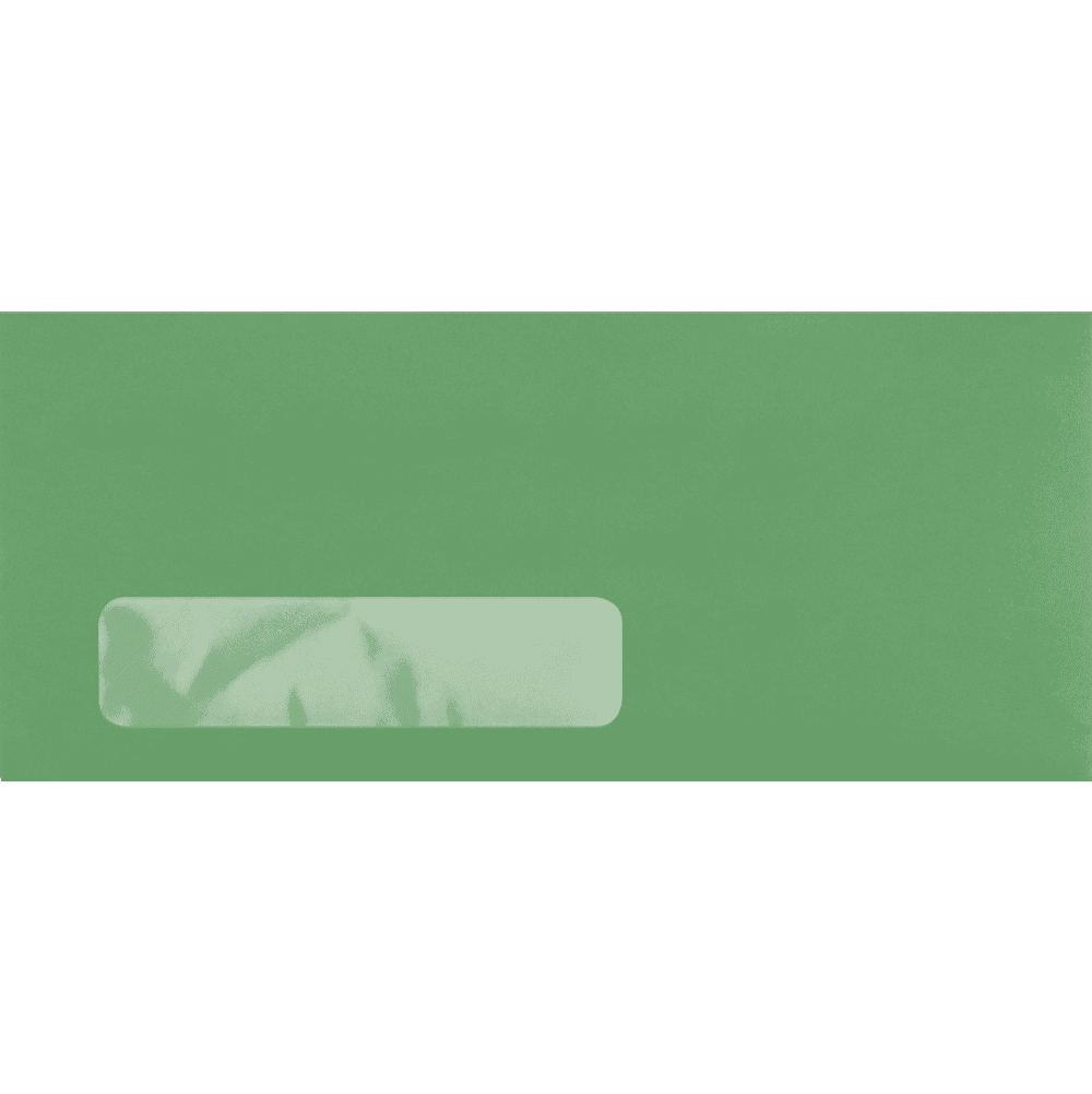 LUXPaper #10 Window Envelopes, 4 1/8 x 9 1/2, Bright Green, 1000/Pack