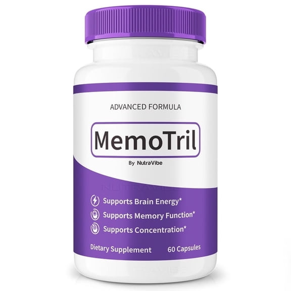 MemoTril – Daily Formula with a Natural Blend to Help Maintain Focus, Memory & Concentration | Clean, Gentle, Easy-to-Swallow Capsules for Everyday Sharpness (60 Capsules)