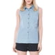 thumbnail image 2 of CAMISA SIN MANGAS DE CUELLO PUNTA PARA MUJERES INSPIRAR CHIC XL AZUL CIELO, 2 of 7
