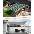 thumbnail image 4 of Sun Shade Sail 14x18Ft Mexico Geometric Rainbow Stripe Ethnic Bohemia Uv Block Sunshade Canopy Outdoor Shade Cover Rectangle Shade Cloth For Patio Garden Yard Deck Pergola, 4 of 6