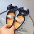 thumbnail image 2 of SGFCWSX Girls Dress Shoes Kids Glitter Bow Mary Jane Casual Party Flower Girl Shoes Silver Size 7 Toddler, 2 of 7