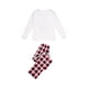 thumbnail image 3 of Familia Pijamas Navidad A Juego Dibujos Animados Santa Tops + Traje De Pantalones A Cuadros ; Hombre Blanco;XXL, 3 of 5