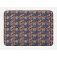 thumbnail image 1 of Botanical Bath Mat, Colorful Exotic Jungle Night Interpretation, Plush Bathroom Decor Mat with Non Slip Backing, 29.5" X 17.5", Quartz Salmon, by Ambesonne, 1 of 2