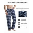 thumbnail image 2 of MANSENHUG Mens Plaid Pants Flannel Keep warm Double-faced pile Trousers Double-pocket storage Pajama Pants, 2 of 10