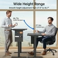 thumbnail image 4 of CHITOOMA Electric Standing Desk with Storage Bag, 48" x 24" Adjustable Height Sit to Stand Desk with 4 Memory Pre-Set, Headphone Hook for Home Office, Black, 4 of 8