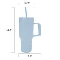 thumbnail image 6 of 30 Ounce Light Blue Acrylic Embossed Snowflakes Tumbler with Straw and Handle, by Holiday Time, 6 of 6