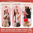 thumbnail image 5 of Uxcell Wide Shoulder Purse Strap [1Pcs] - 55 Inch Adjustable Straps Replacement for Handbags Use For Purse & Crossbody Bag & Guitar & Canvas Bag - [Rose Red], 5 of 6