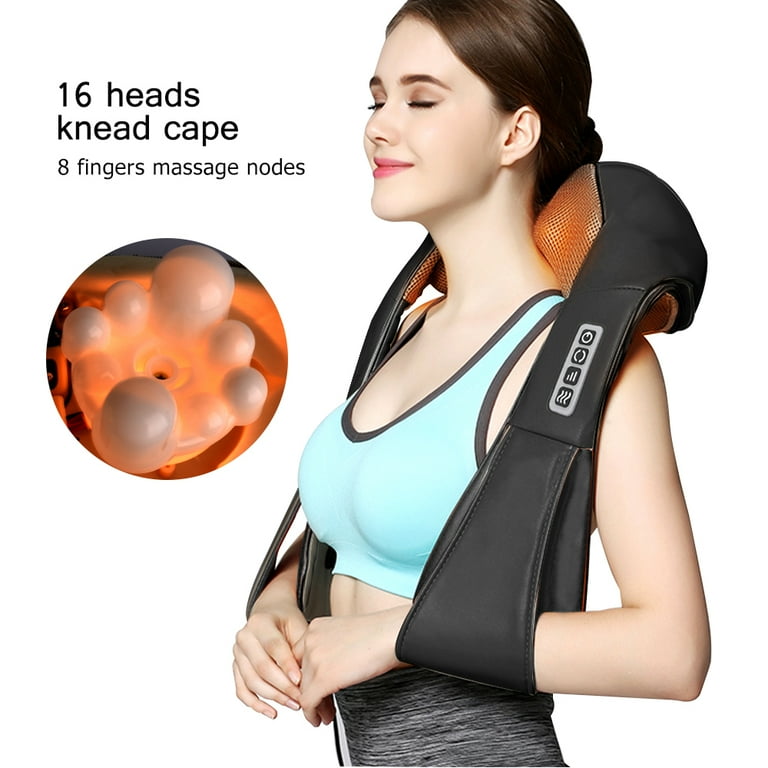 Neck Massager for Neck Pain Relief, 4D Deep Kneading Massagers with 6  Massage Nodes, Cordless Shiatsu Neck and Shoulder Massage Pillow with Heat  for Neck, Traps, Back & Leg, Gifts for Women