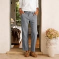 thumbnail image 5 of Admvng Women's Cotton and Linen Pants Straight Leg Casual Summer Office Trousers with Pockets, 5 of 5