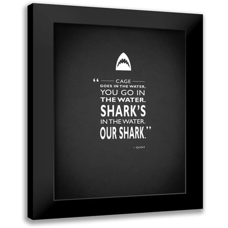 Rogan Mark 11×14 Black Modern Framed Museum Art Print Titled – Jaws