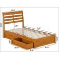 thumbnail image 5 of Emelie Twin Wood Platform Bed with Panel Footboard & Drawers in Light Toffee, 5 of 5
