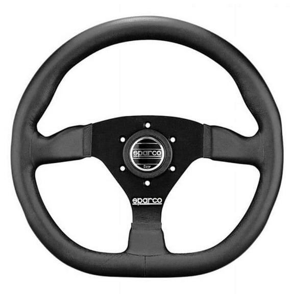 Sparco 015TRGL1TUV L360 Series Steering Wheel Ring, Leather Black