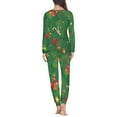 thumbnail image 3 of Renewold Merry Christmas Pajamas for Women Cozy Up Candy Canes Xmas Ball T-Shirt Tops and Sweatpants Set of 2 Casual Indoor Sleepwear Loungewear Size 2XL, 3 of 4