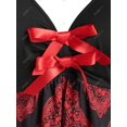 thumbnail image 3 of Tamaño más Bandana Imprimir Bowknot pañuelo Hem Túnica Tee Rosegal Mangas largas de talla grande, 3 of 5