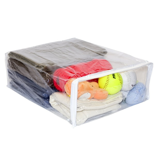 Clear Vinyl Zippered Storage Bags 15 x 18 x 6 Inch 5-Pack - Walmart.com