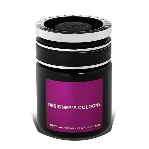 Diax Designer's Cologne 110g Black and Purple Glass Jar Style Room / Car Air Freshener with White Musk Scent