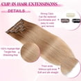thumbnail image 3 of Extensiones de cabello humano real POGINJA con clip, 18 pulgadas, 100 g, 3 of 6
