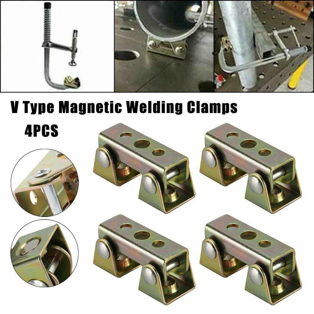 V Type Magnetic Welding Clamps Holder Suspender Fixture Adjustable V Pads Strong