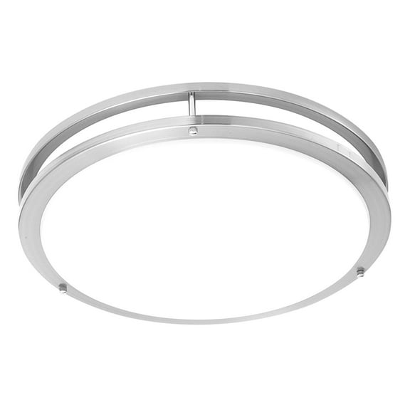 Thomas Lighting SL7050-78 Ceiling Fixture w/ White Acrylic Lens - Brushed Nickel