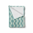 thumbnail image 2 of Geometric Soft Flannel Fleece Throw Blanket, Contrast Effect Zigzags in Pastel Colors Modern Graphic Artwork, Cozy Plush for Indoor and Outdoor Use, 70" x 90", Pale Blue Eggshell, by Ambesonne, 2 of 6