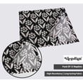 thumbnail image 3 of Vargottam Designer Black Cotton Canvas Napkins - Set of 12, 20-Inch, Floral Design, Durable & Absorbent Cloth Napkins for Dining, Parties, and Home Decor - Machine Washable, 3 of 7