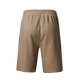 thumbnail image 5 of Shorts Men Summer Casual Athletic Beach Solid Drawstring Sports Workout Pockets Walkshorts Cargo Bermuda Brown Swim Pants Sizes 2XL, 5 of 6