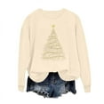 thumbnail image 3 of Sweatshirts for Womens Christmas Fashion Xmas Tree Printed Shirts Christmas Clothing Loose Plus Size Blouses Tops Winter Long Sleeve Crewneck Sweaters Pullover, 3 of 6