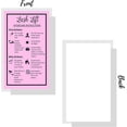 thumbnail image 2 of Lash Lift Aftercare Instruction Card  50 Pack  Single Side 2 x 3.5 inches Size  Starter Eyelash Lift Kit at Home DIY aftercare Supplies  Bubblegum Pink with Border Design, 2 of 9
