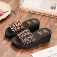 thumbnail image 5 of Anuirheih Slip on Sandals Women,Summer Women Flip-flop Wedge Shoes Comfortable Beach Casual Shoes(Black), 5 of 9