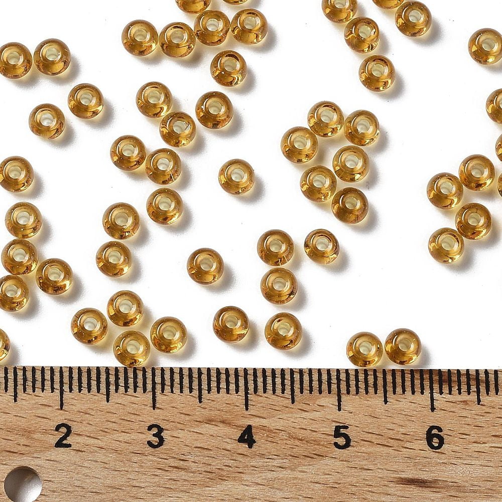 1 pound Glass Seed Beads Silver Lined Round Hole Round Peru 4x3mm Hole: 1.2mm 6429pcs/pound Glass