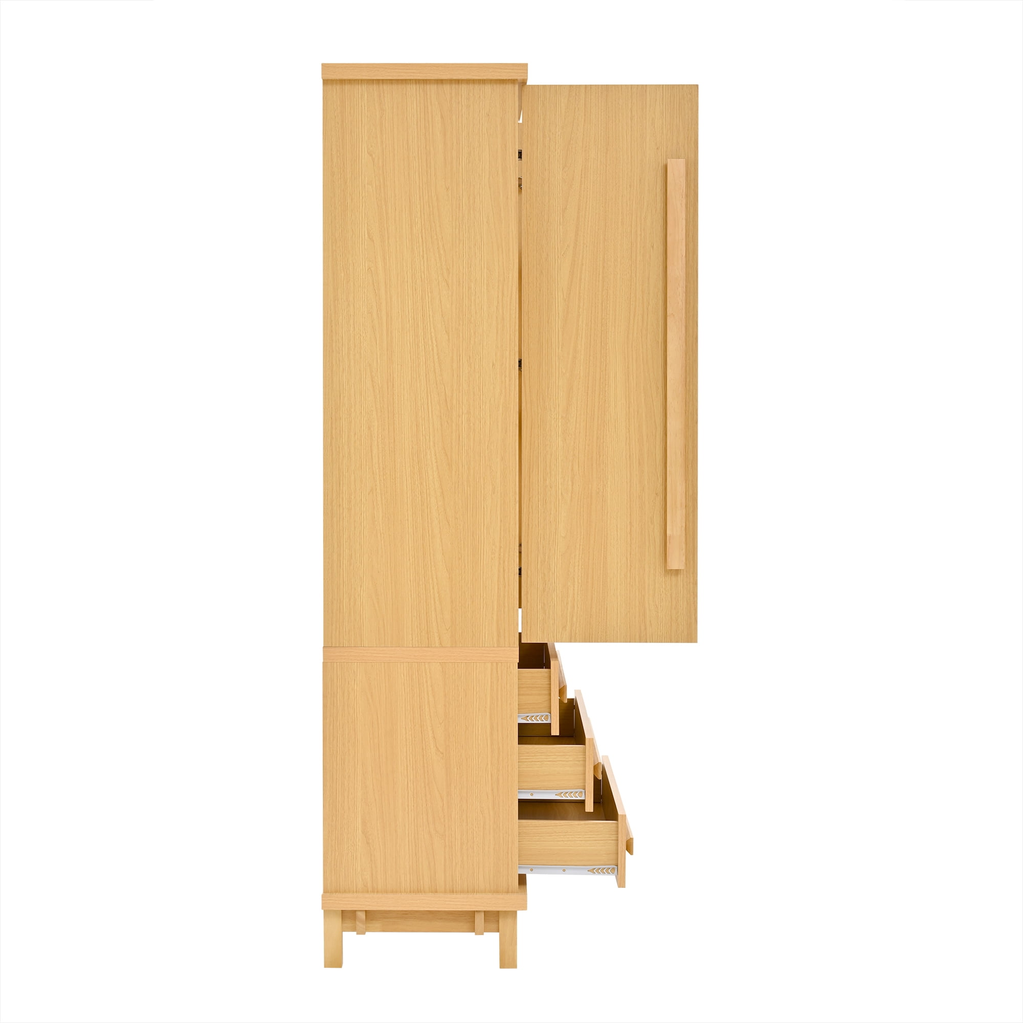 Euroco 70" Kitchen Pantry Cabinet,Large Food Storage Pantry Cabinet with 2 Cabinet Shelves,6 Door Shelves & 3 Drawers,Freestanding Tall Cupboard for Kitchen, Dining Room, Living Room, Bathroom
