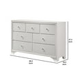thumbnail image 5 of Benjara Dresser with 7 Drawers and Textured Pattern, White, 5 of 5