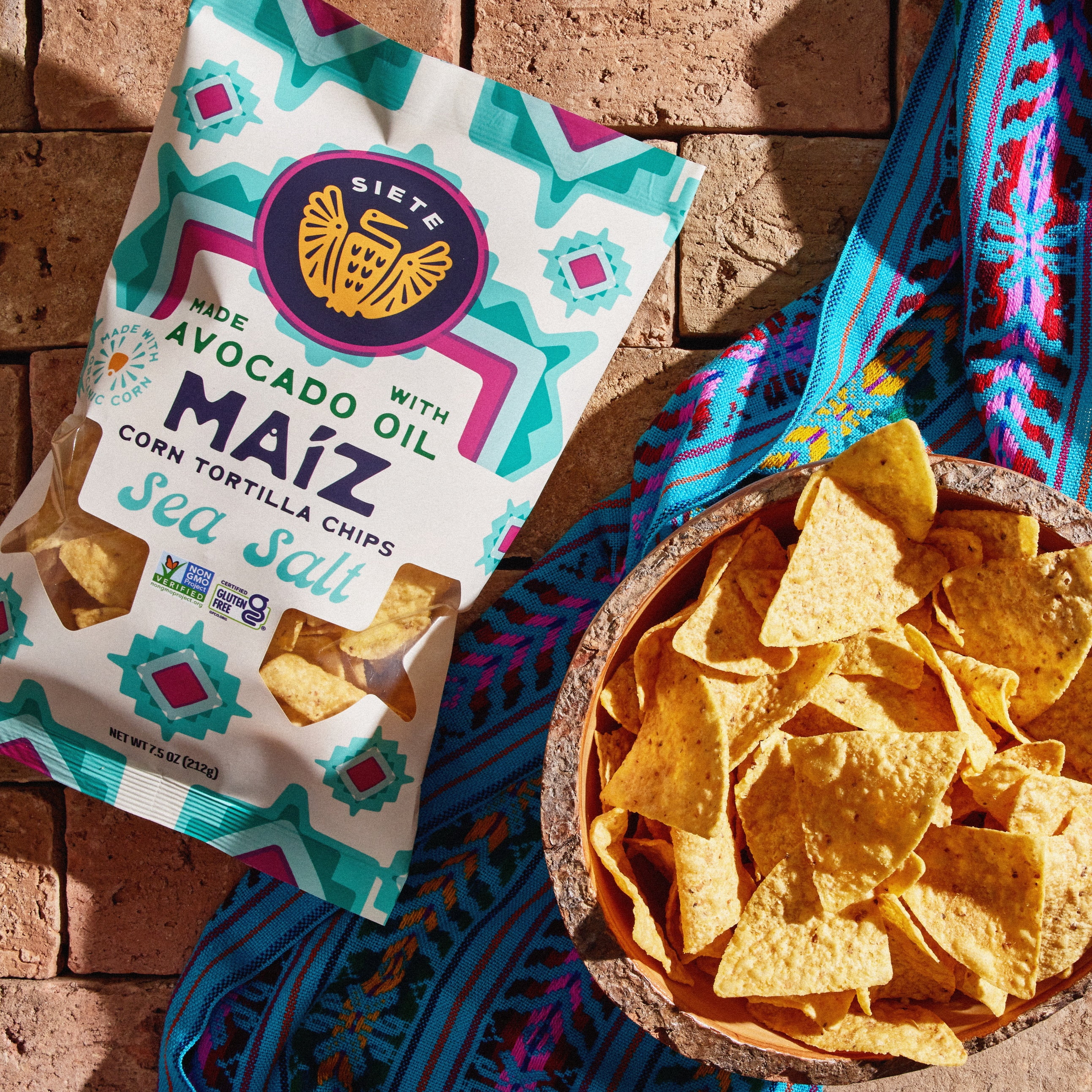 Siete Foods, Sea Salt Maiz Tortilla Chip, Gluten Free, 7.5 oz.