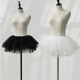 thumbnail image 4 of KDFJPTH Women Tutu Skirts Petticoat Adjustable Hoop Skirt Lace Short Underskirt Gothic White, 4 of 4