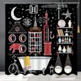 thumbnail image 1 of Whimsical Miniature Cityscape Shower Curtain - Dreamy Bathroom Decor, 1 of 4