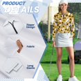thumbnail image 5 of Chririnla Sunflower Skull Halloween Funny Print Women's Long Sleeve Shirt Moisture Wicking Quick Dry Golf Tennis Sports Shirts Tops Slim Fit Straight Blouses for Holiday,L, 5 of 7