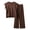 Coffee, variant on Brilliant Pants for Women Plus Size Wide Leg Women's Fashion Versatile Round Neck Long Sleeve Loose Pants Set for Women Beige L