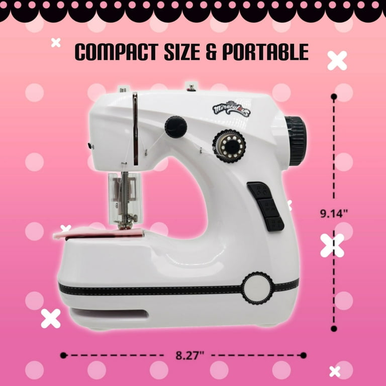 Miraculous Marinette's Mini Sewing Machine, Dual Speed, Safety