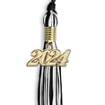 thumbnail image 4 of Endea Graduation Black/White Mixed Color Graduation Tassel with Gold Date Drop, 4 of 11