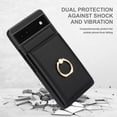 thumbnail image 4 of ELEHOLD Case for Google Pixel 6a,Business PU Leather Stand Case with Card Holder & Ring Holder,Black, 4 of 7