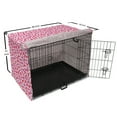 thumbnail image 6 of Valentine's Day Dog Crate Cover, Love Themed Simple Pattern with Hearts, Easy to Use Pet Kennel Cover Small Dogs Puppies Kittens, 7 Sizes, Pink Fuchsia, by Ambesonne, 6 of 6