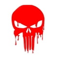 thumbnail image 1 of Etiqueta engomada Likrtyny coche 15x10.1 cm Bloody Punisher Skull roja, 1 of 7