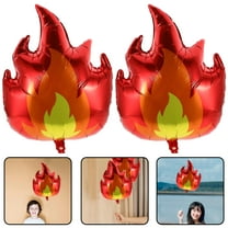 Soimiss 6Pcs Balloons Aluminum Foil Fire Party Decorations for Sports Themed Celebrations