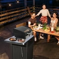 thumbnail image 3 of Outdoor Grill Cart Table Pizza Oven Trolley with Wheels,  Moveable Solid Wood Kitchen Units with Storage for Outside, Garden Serving Cart Cooking Table with Stainless Steel Top for BBQ, Patio, 3 of 9
