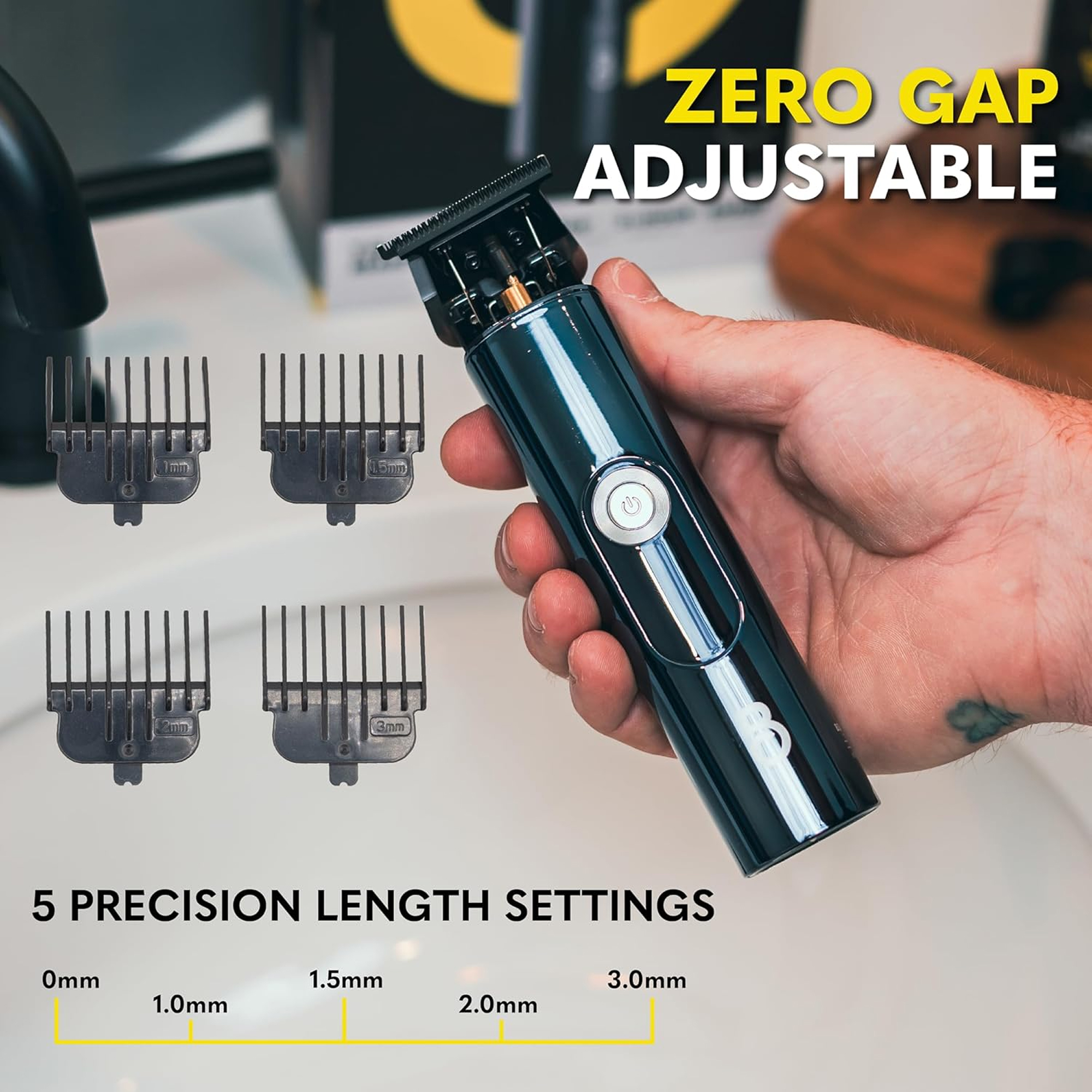 The Beard Club T-Blade Beard Trimmer with 4 Guides photo 3